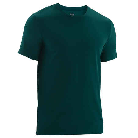 Men's Fitness Slim-Fit T-Shirt 500 - Turquoise