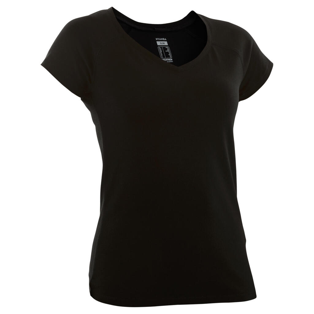 T-Shirt Damen V-Ausschnitt - 500 hellrosa