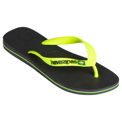 Chanclas playa Hombre Havaianas dedo gris amarillo