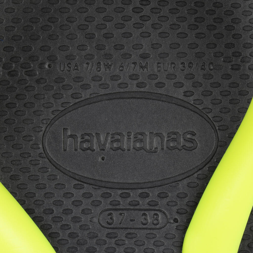 Zehensandalen Herren Havaianas Logo schwarz/gelb