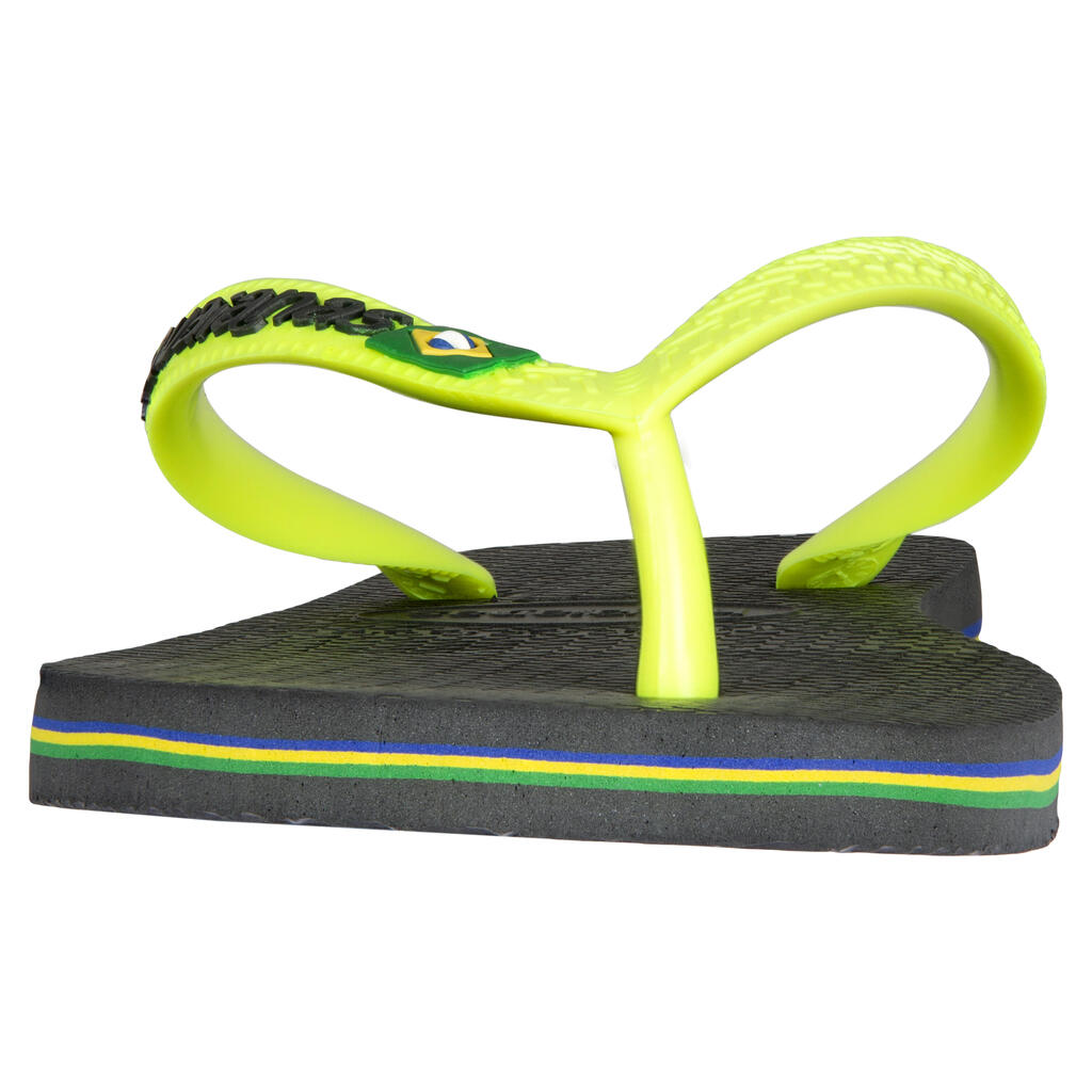 Zehensandalen Herren Havaianas Logo schwarz/gelb