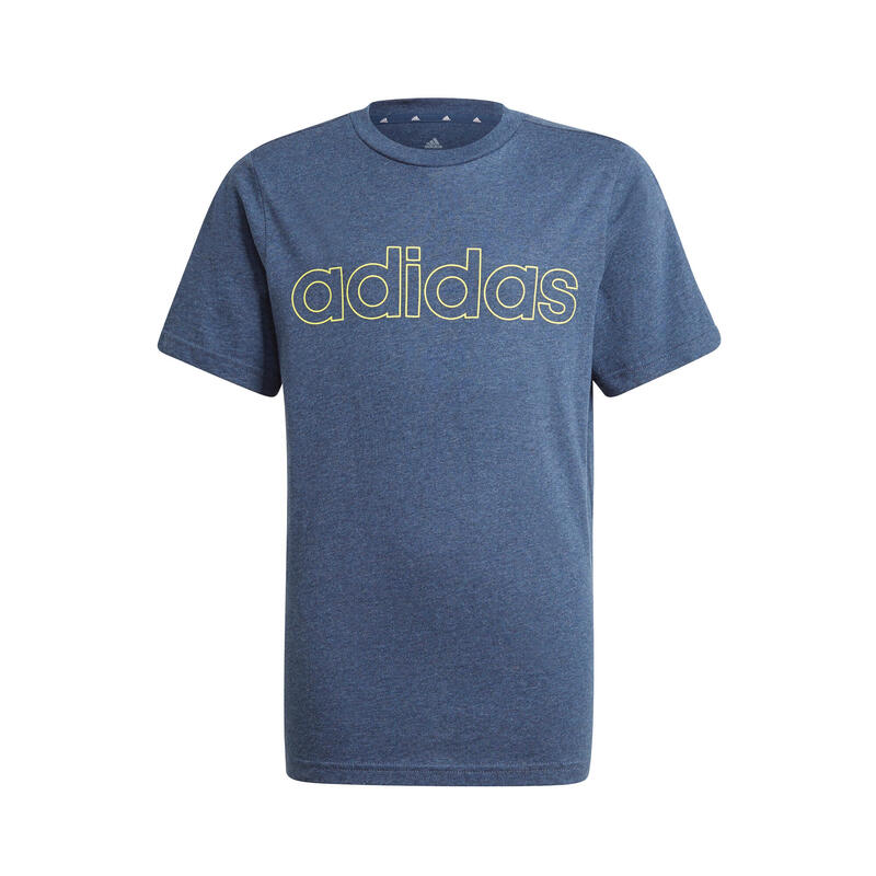 TEE SHIRT ADIDAS LINEAR BLEU CHINE / JAUNE GARCON