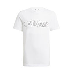 CAMISETA MANGA CORTA ADIDAS LINEAR BLANCO NIÑOS