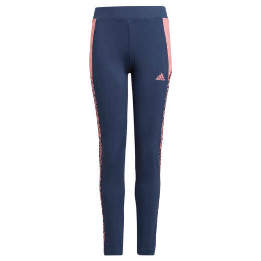 
      Leggings Leopardenmotiv Mädchen blau/rosa
  