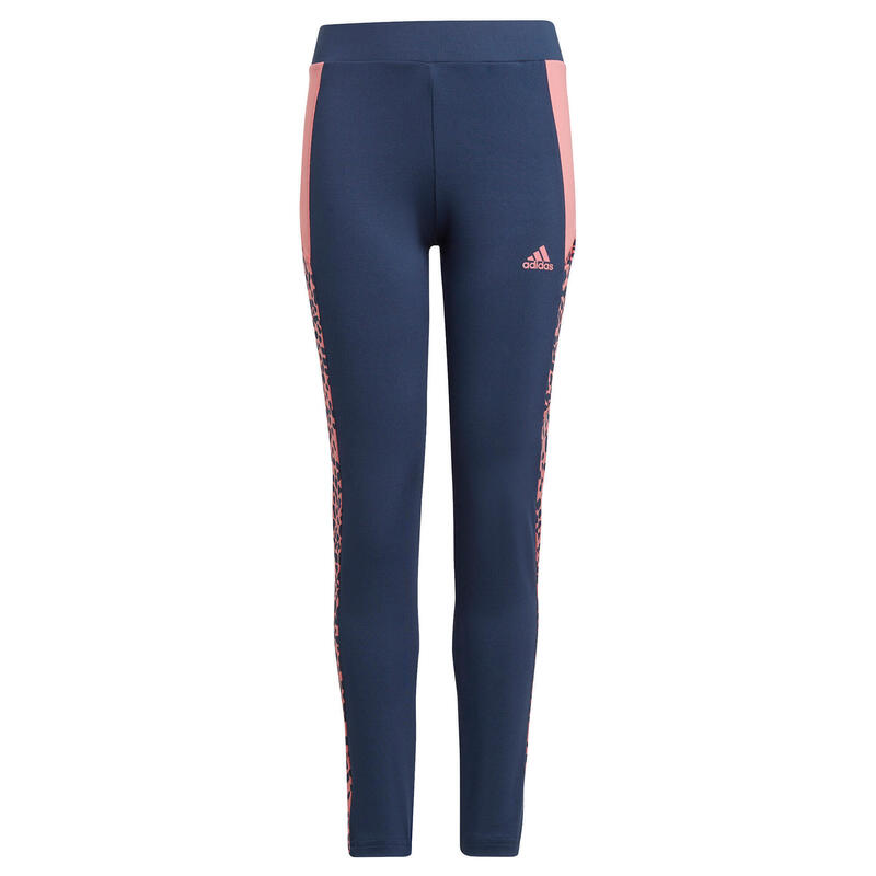 LEGGING ADIDAS MOTIF LEOPARD BLEU / ROSE FILLE