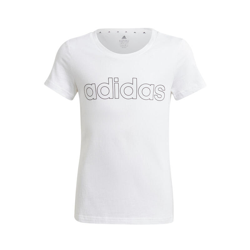 T-SHIRT ADIDAS LINEAR BLANC FILLE