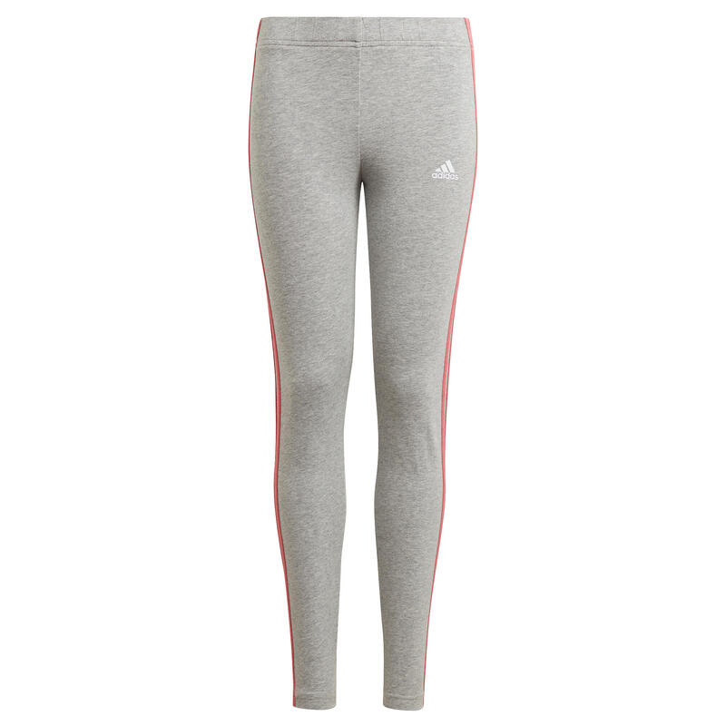 LEGGING ADIDAS 3 STRIPES GRIS CHINE / ROSE FILLE