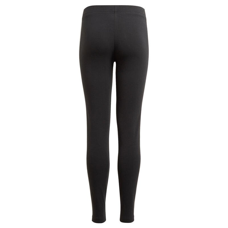 LEGGINGS COM 3 FAIXAS DE GINÁSTICA MENINA PRETO