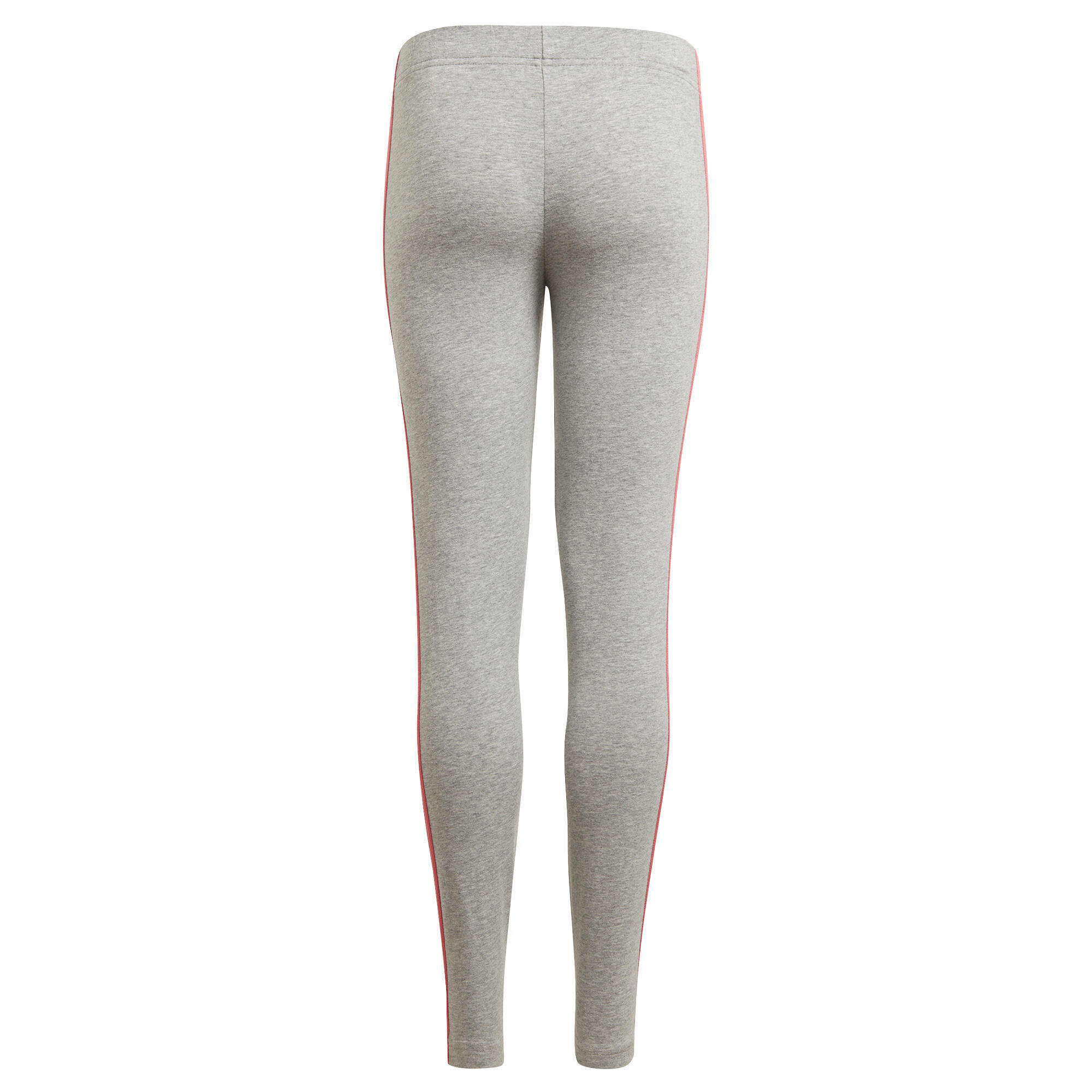 Leggings bambina ginnastica Adidas 3 stripes misto cotone grigi ADIDAS |  DECATHLON