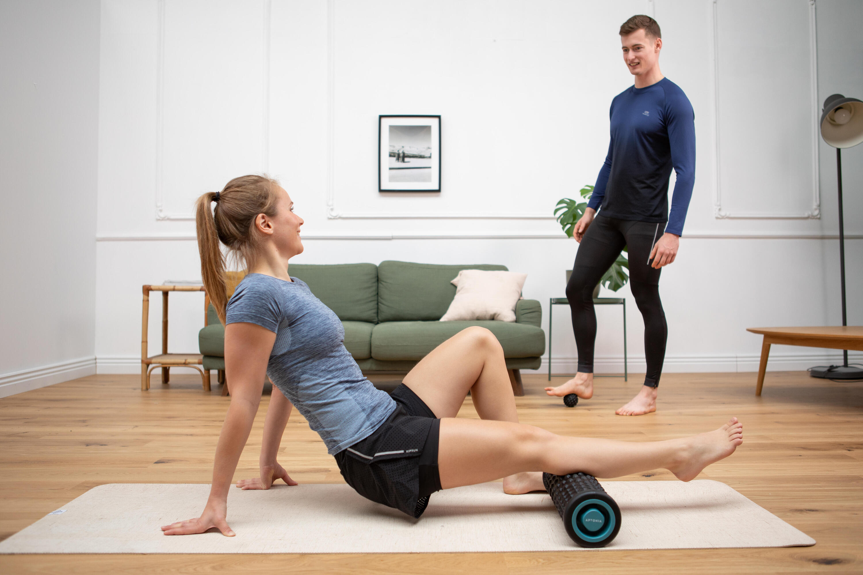 Kit de masaje: foam roller, pelota y bastón de masaje 22/26