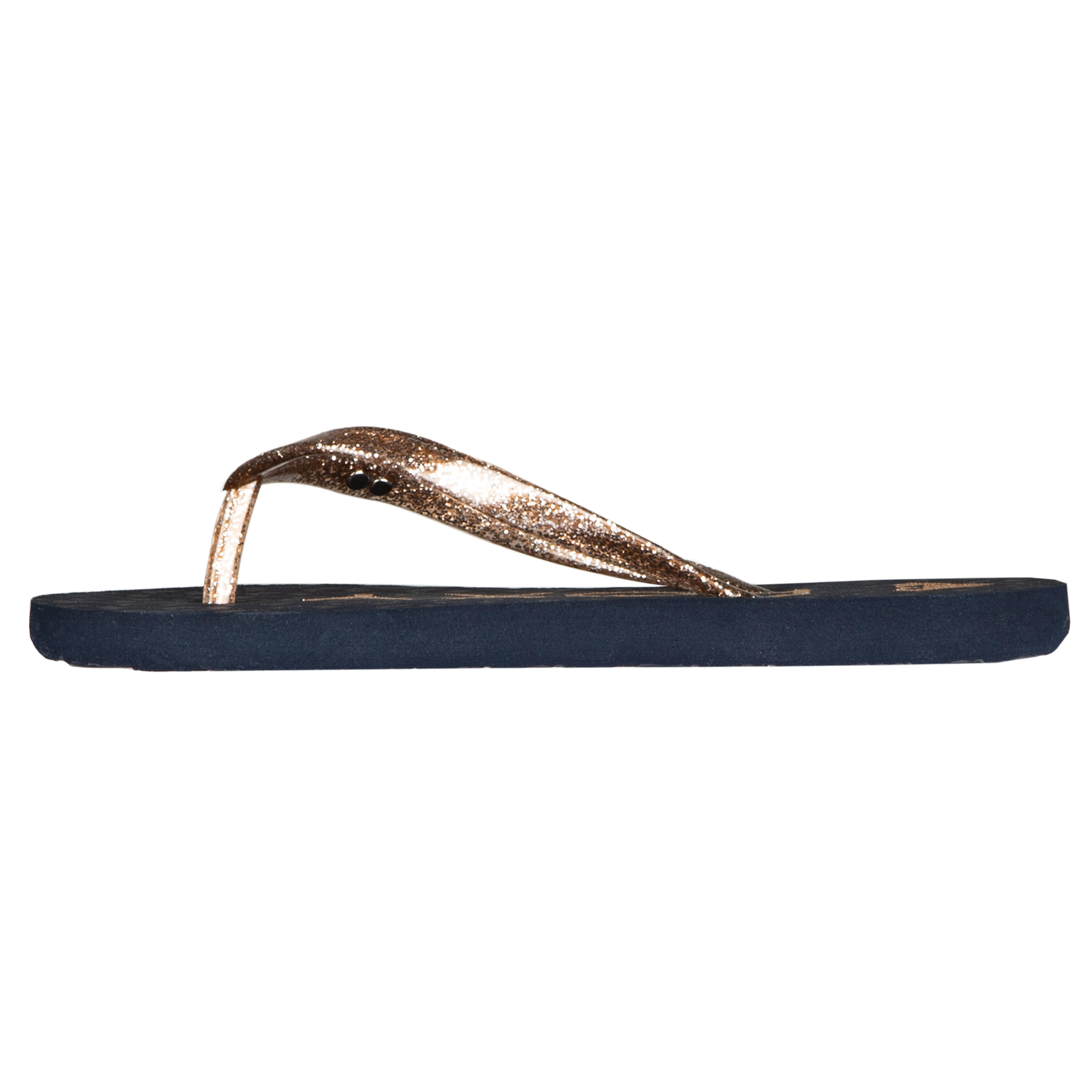 GIRLS FLIP FLOPS ROXY Vivia Blue Sparkle Decathlon