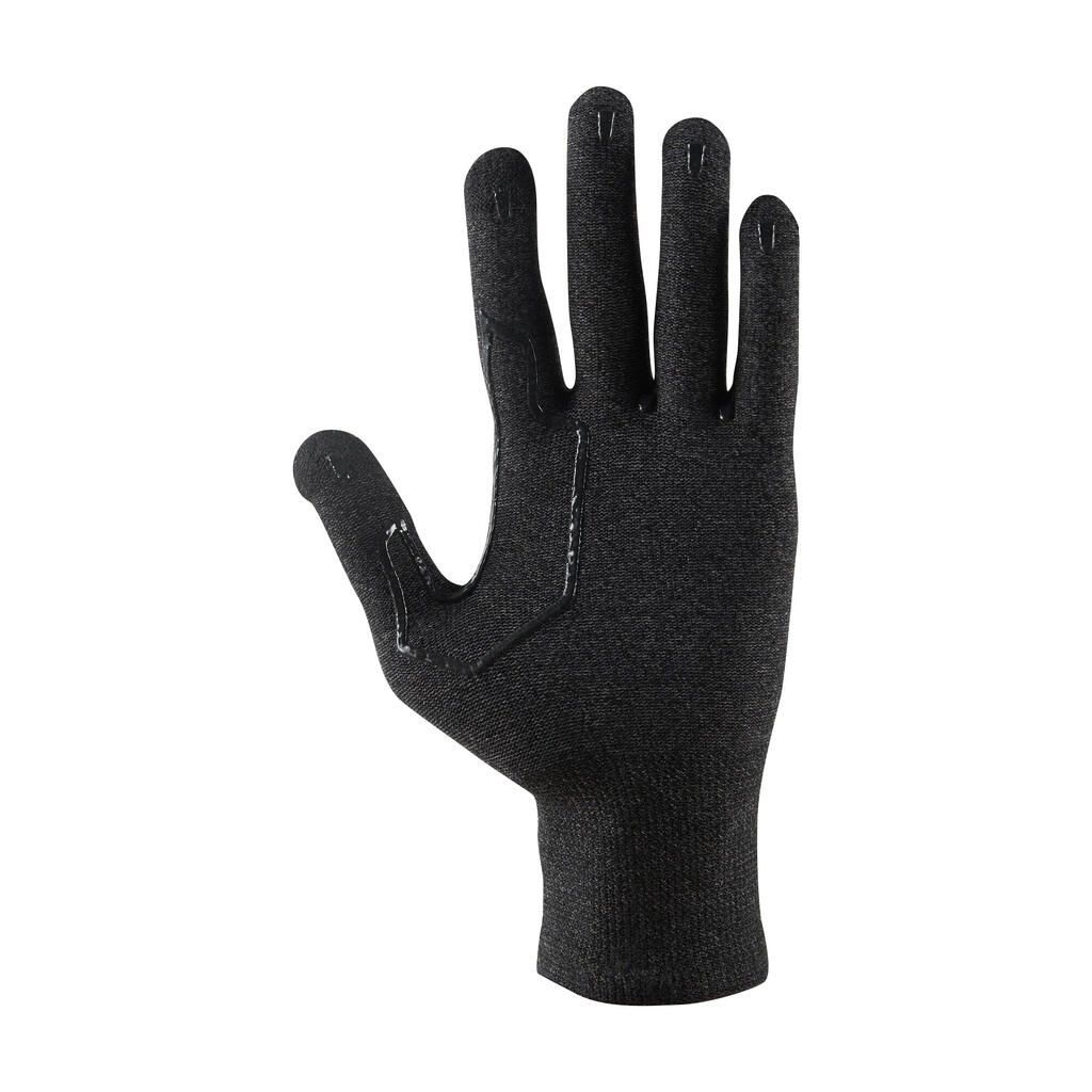 Adult Mountain Trekking Seamless Liner Gloves  - MT500 Black