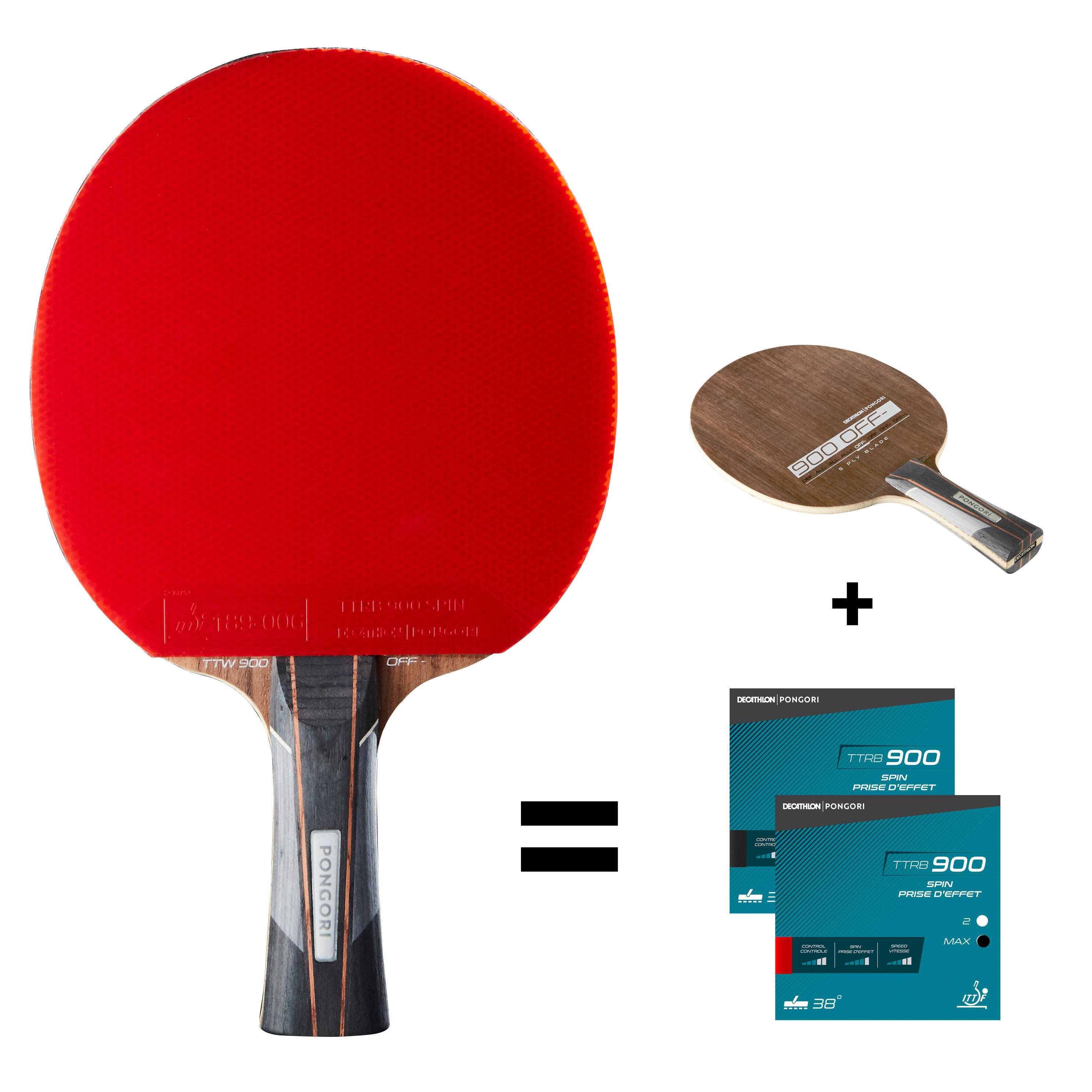 Club Table Tennis Paddle - TTR 900 Spin - PONGORI