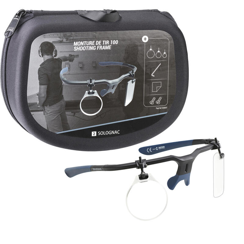 Rámeček na střelecké brýle s krytkou a očnicí Shooting Frame 100 modrý