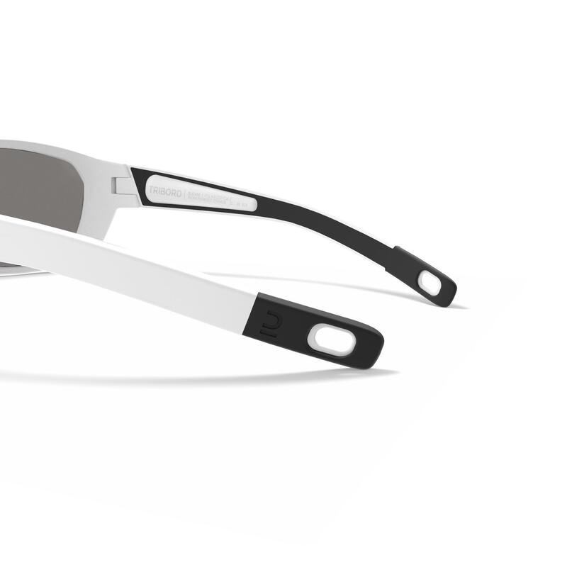 Adult sailing floating sunglasses with polarised lenses 500 size S white blue TRIBORD Decathlon