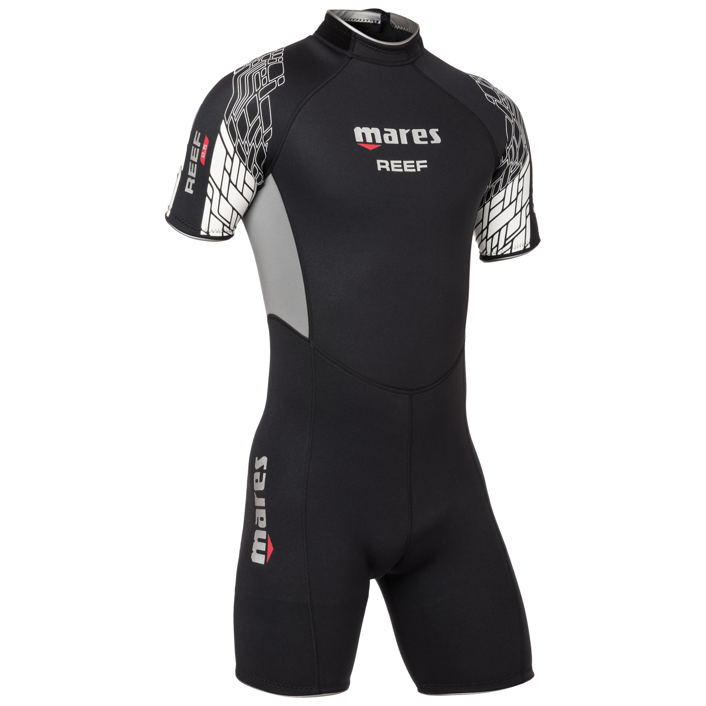 Men’s neoprene diving shorty REEF 2.5 mm black/grey 7/7