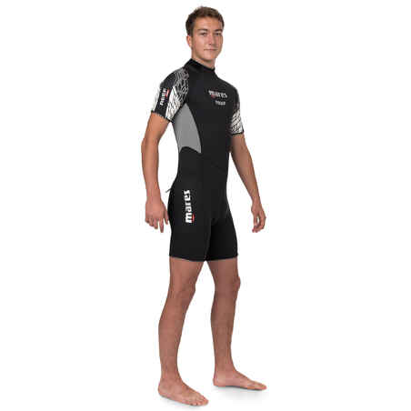 Men’s scuba diving neoprene shortsleeve wetsuit Reef 2.5 mm