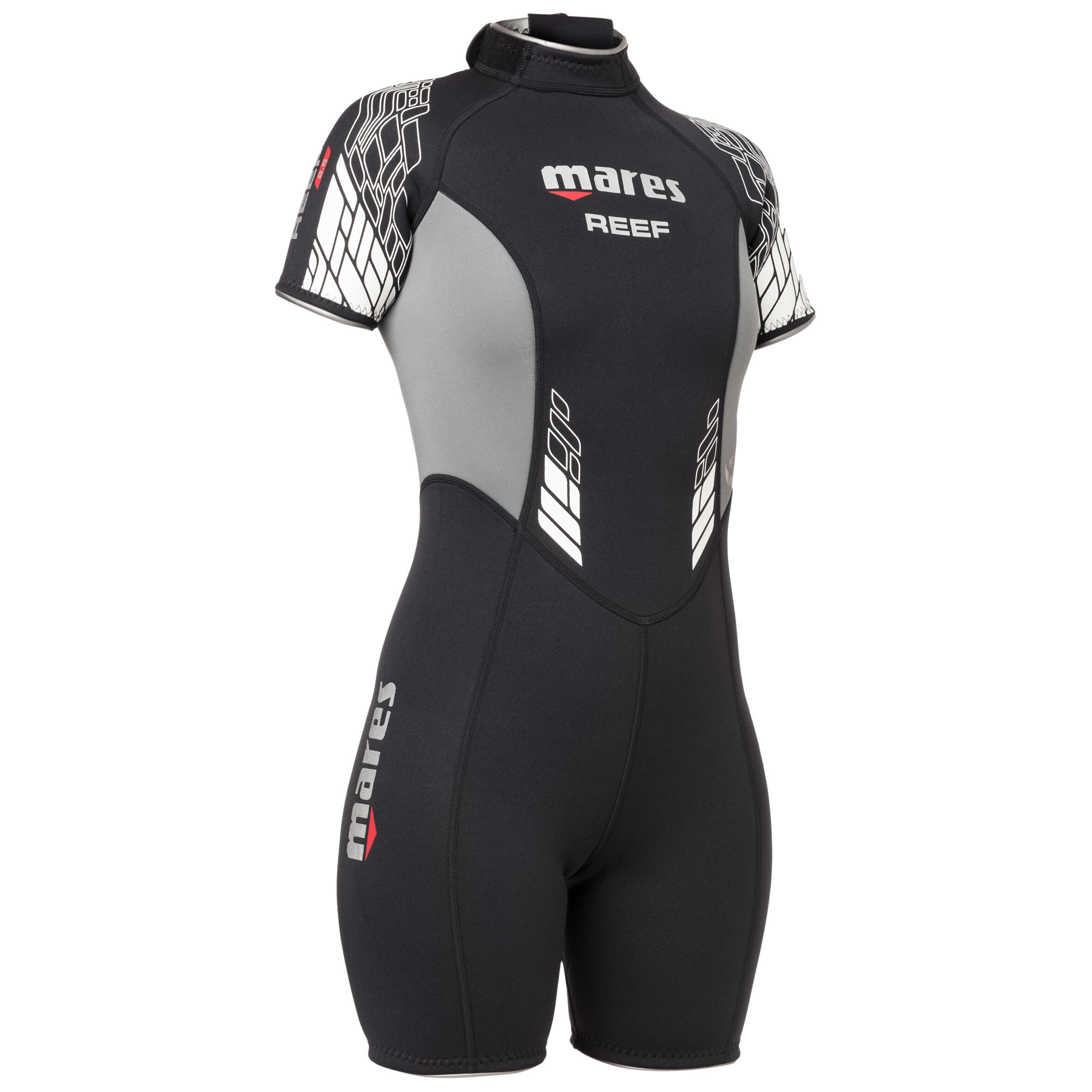 Shorty Buceo Botella Reef Mujer Negro Gris Neopreno 2 5 mm Decathlon