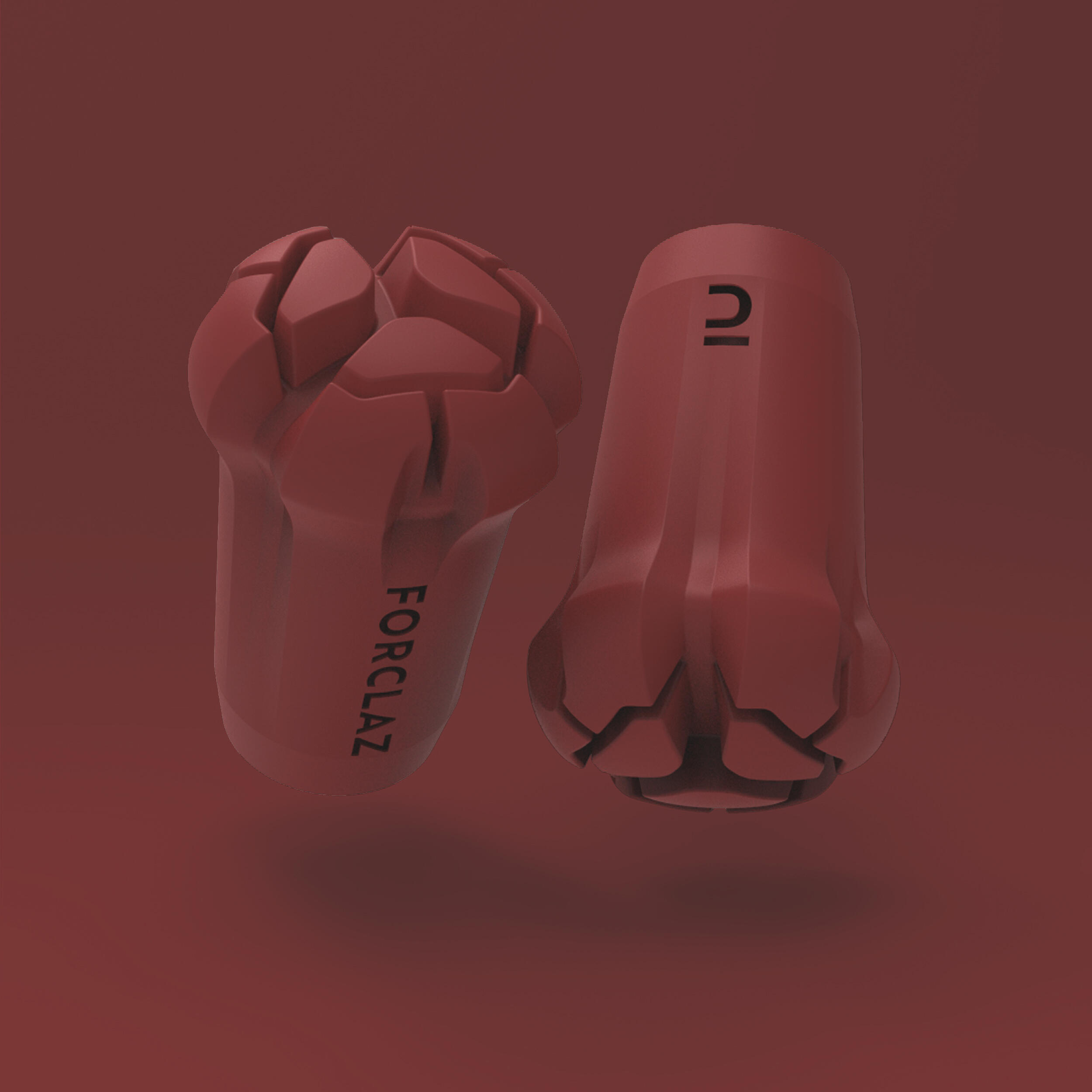 Hiking Pole Cap x 2 - Red - FORCLAZ