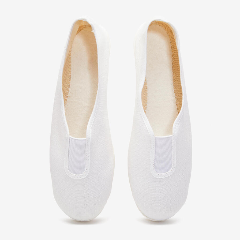 Chaussons gym fille et garçon en tissu noir