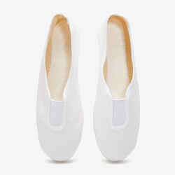 Girls' & Boys' Fabric Gym Shoes - White