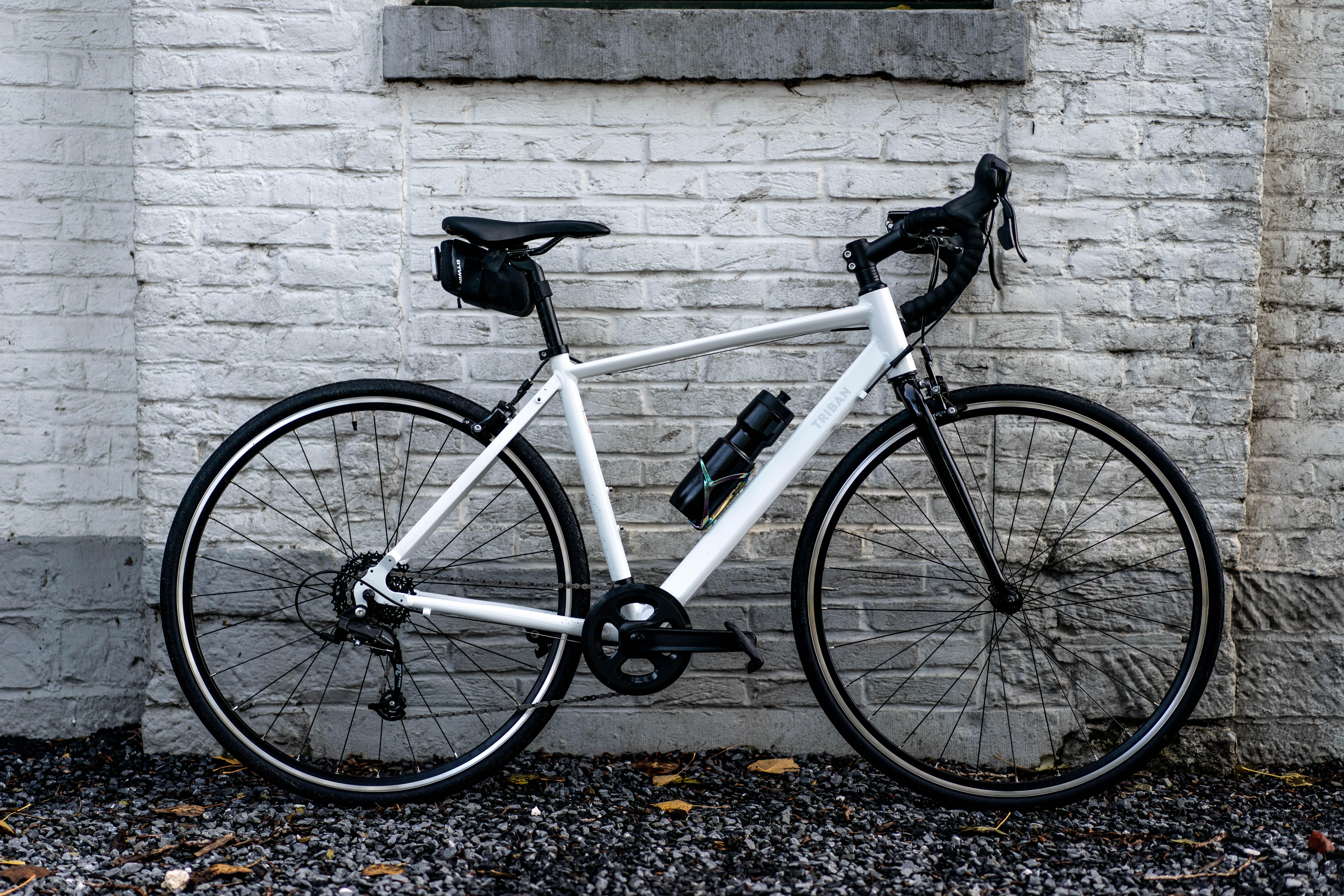 Women s Road Bike Triban Easy White