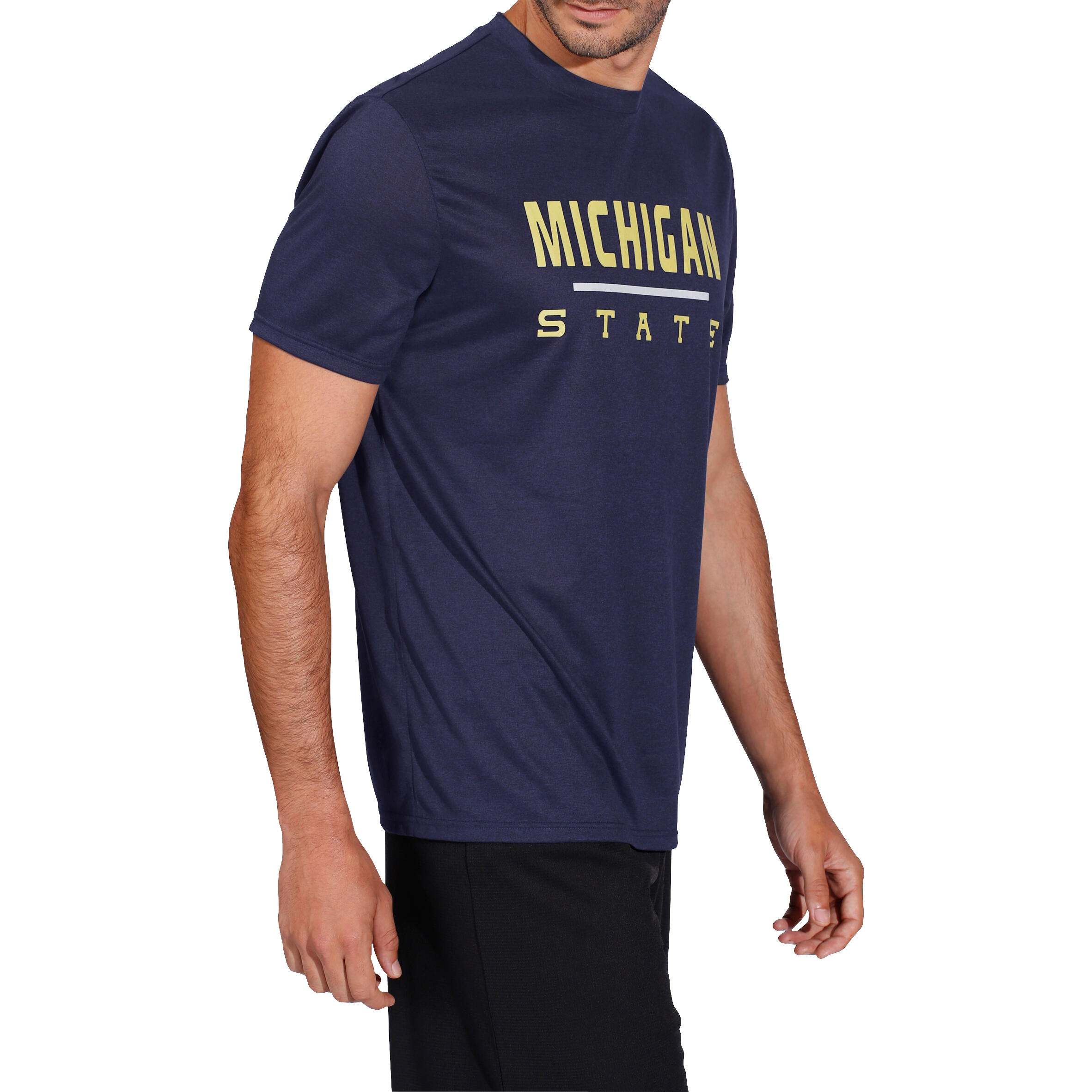 Fast Michigan Men's Basketball T-shirt - Blue Yellow 5/12