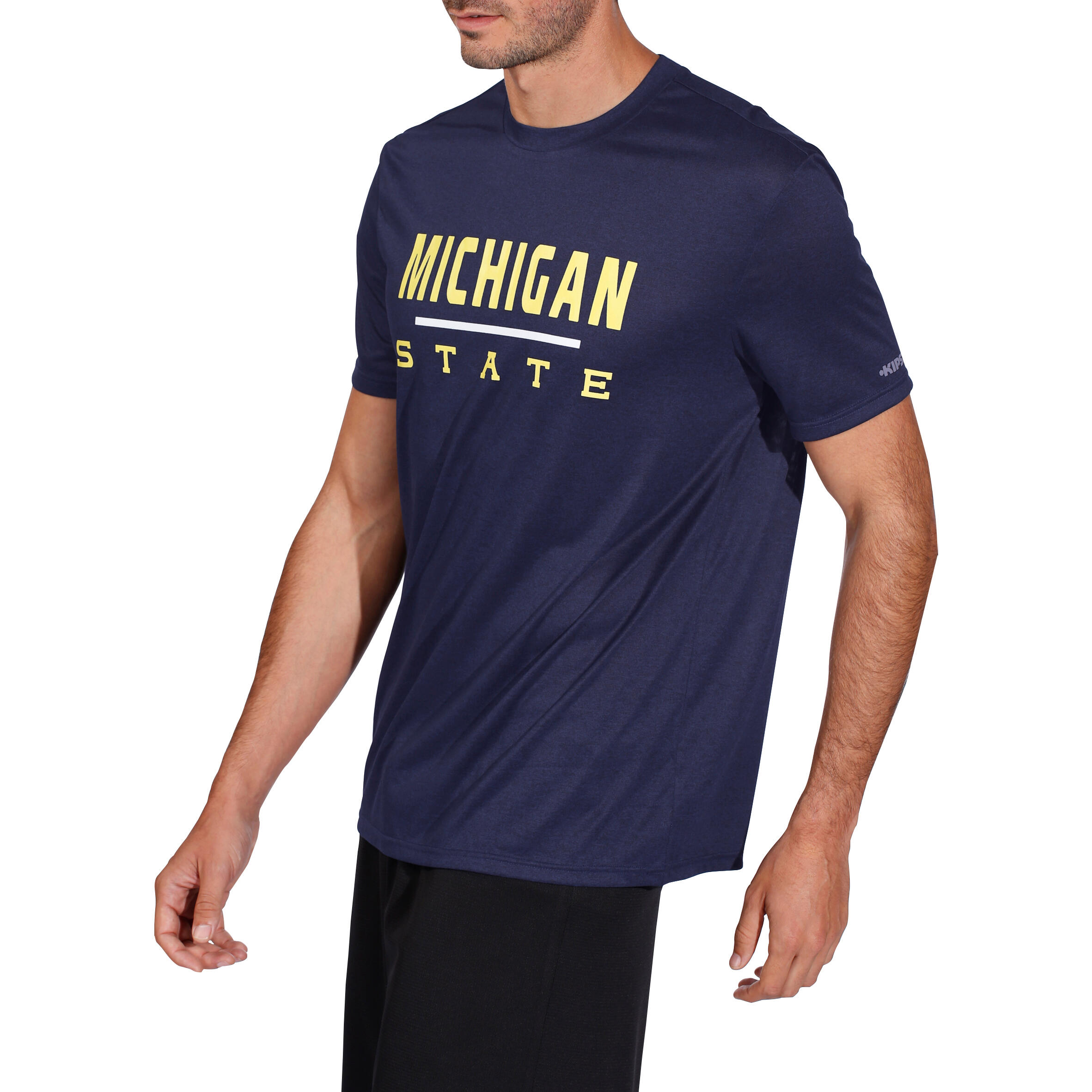 Fast Michigan Men's Basketball T-shirt - Blue Yellow 3/12