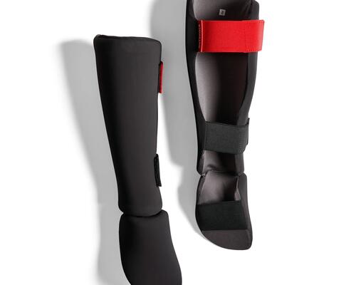 PROTÈGE-TIBIAS-PIEDS DE KICK-BOXING 100 ERGO ADULTE