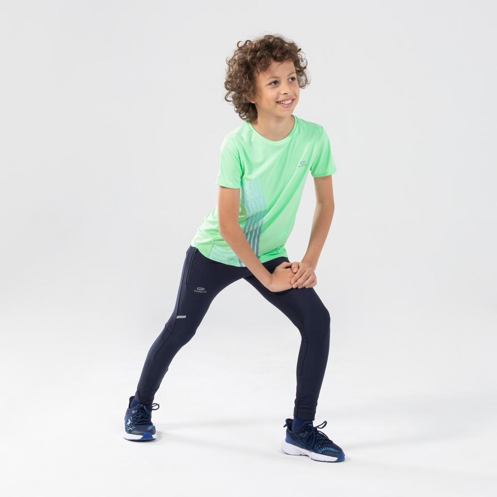 AT 300 kid's running SL breathable T-shirt - fluo green