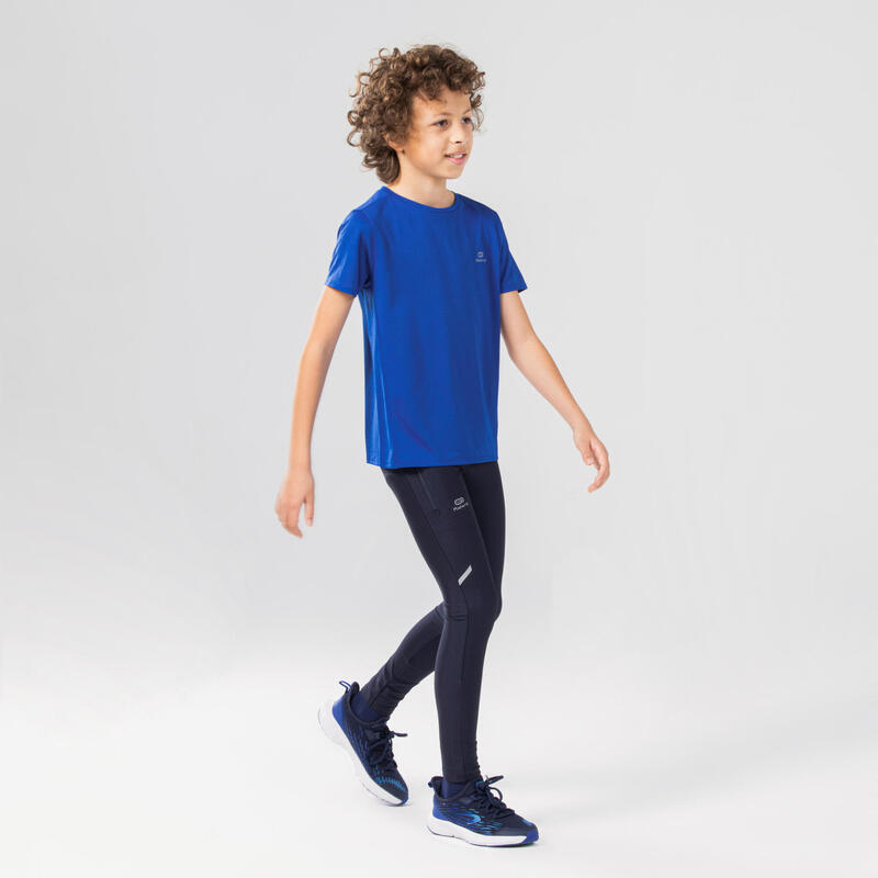 AT 100 kid's athletics T-shirt breathable electric blue