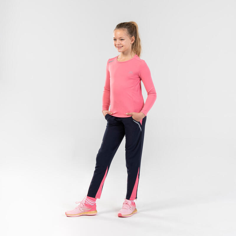 AT 300 Kid's running LS T-shirt UV UPF 50+ - pink