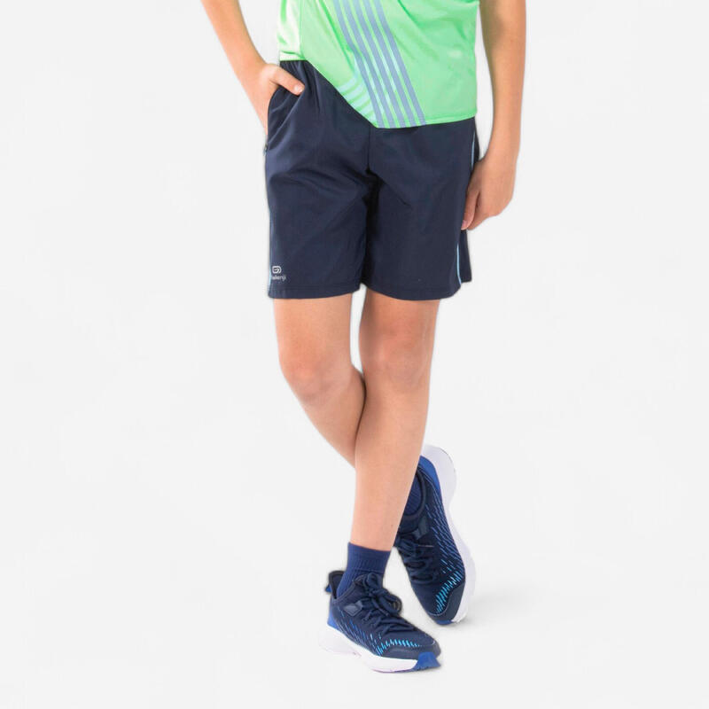 Short Baggy Running Atletismo AT 100 Niños Azul Marino