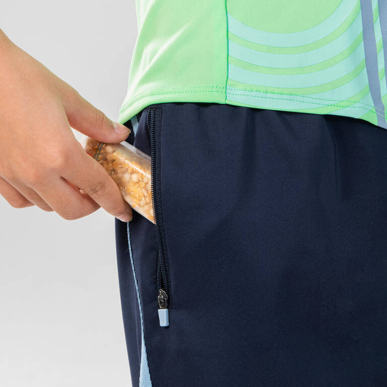 Kids' Baggy Running & Athletics Shorts AT 100 - Navy Blue