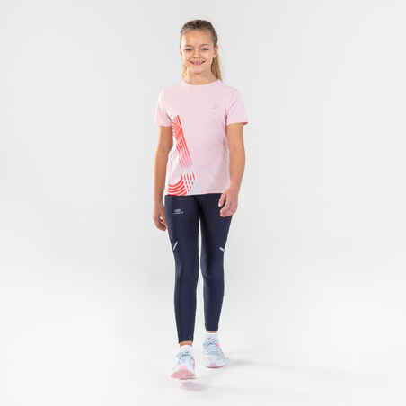 AT 300 kid's running SL breathable T-shirt - pale pink