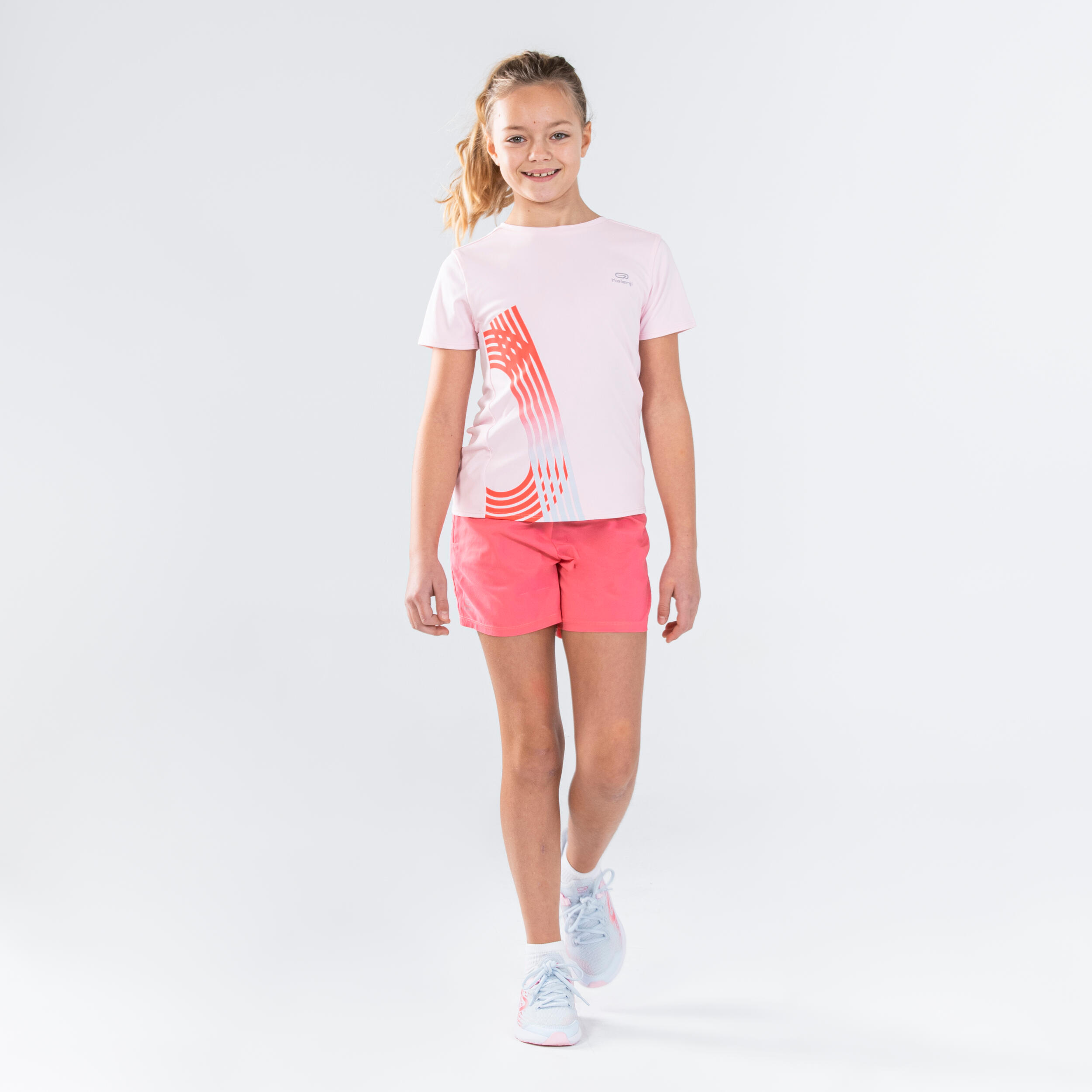 Girls' Athletics Shorts AT 100 - Pink 2/11