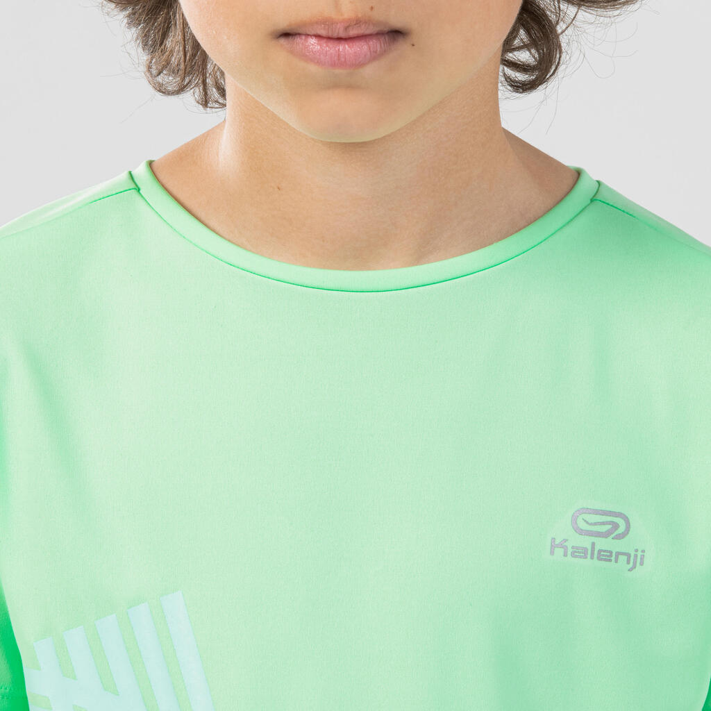 AT 300 kid's running SL breathable T-shirt - fluo green