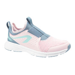 KIDS' ATHLETICS SHOES - KALENJI RUN SUPPORT EASY - PINK AND GREY