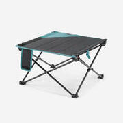 Mesa pequeña plegable baja de camping 2 personas MH100 azul