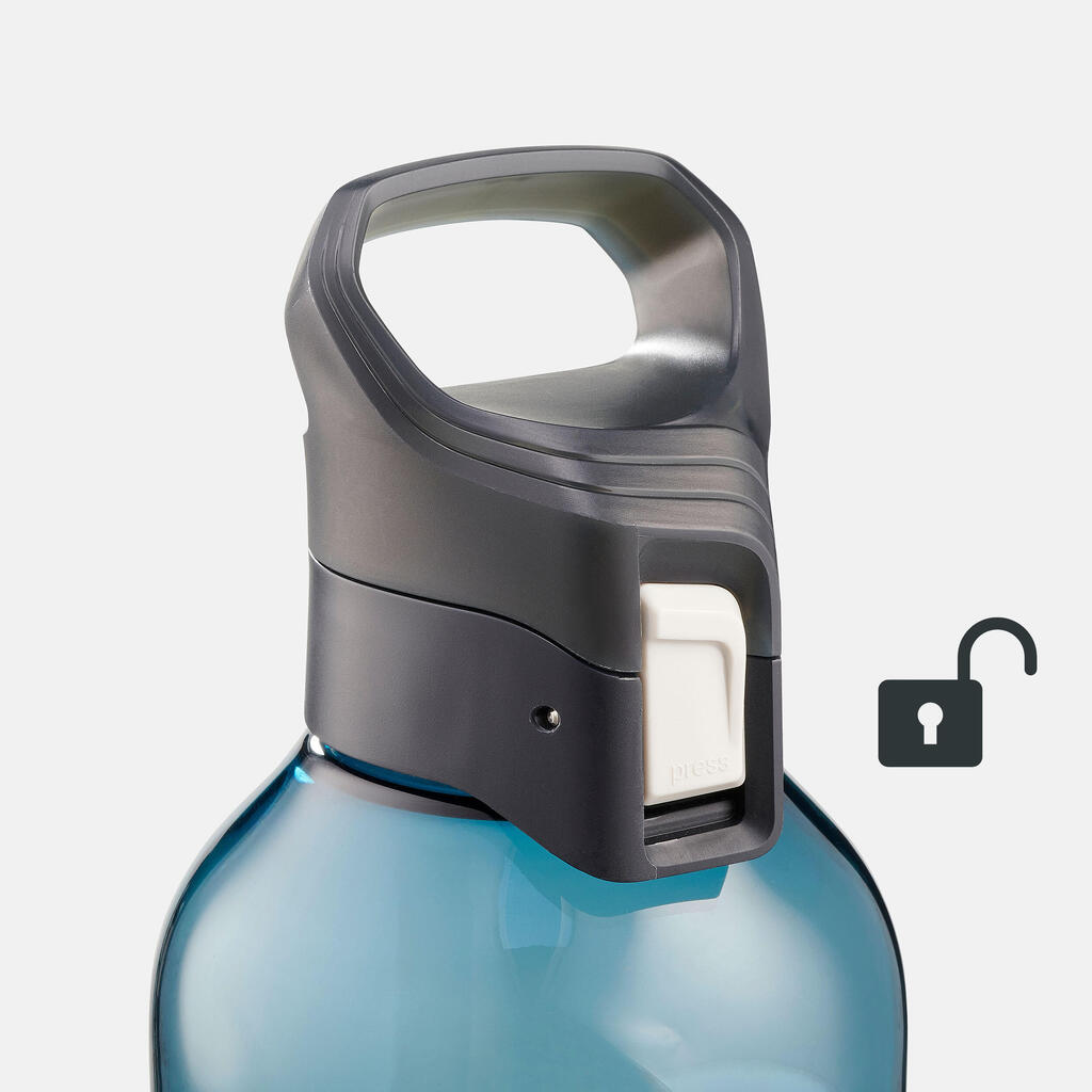 Turistická plastová fľaša MH500 s rýchlouzáverom 1,2 litra (Ecozen) modrá