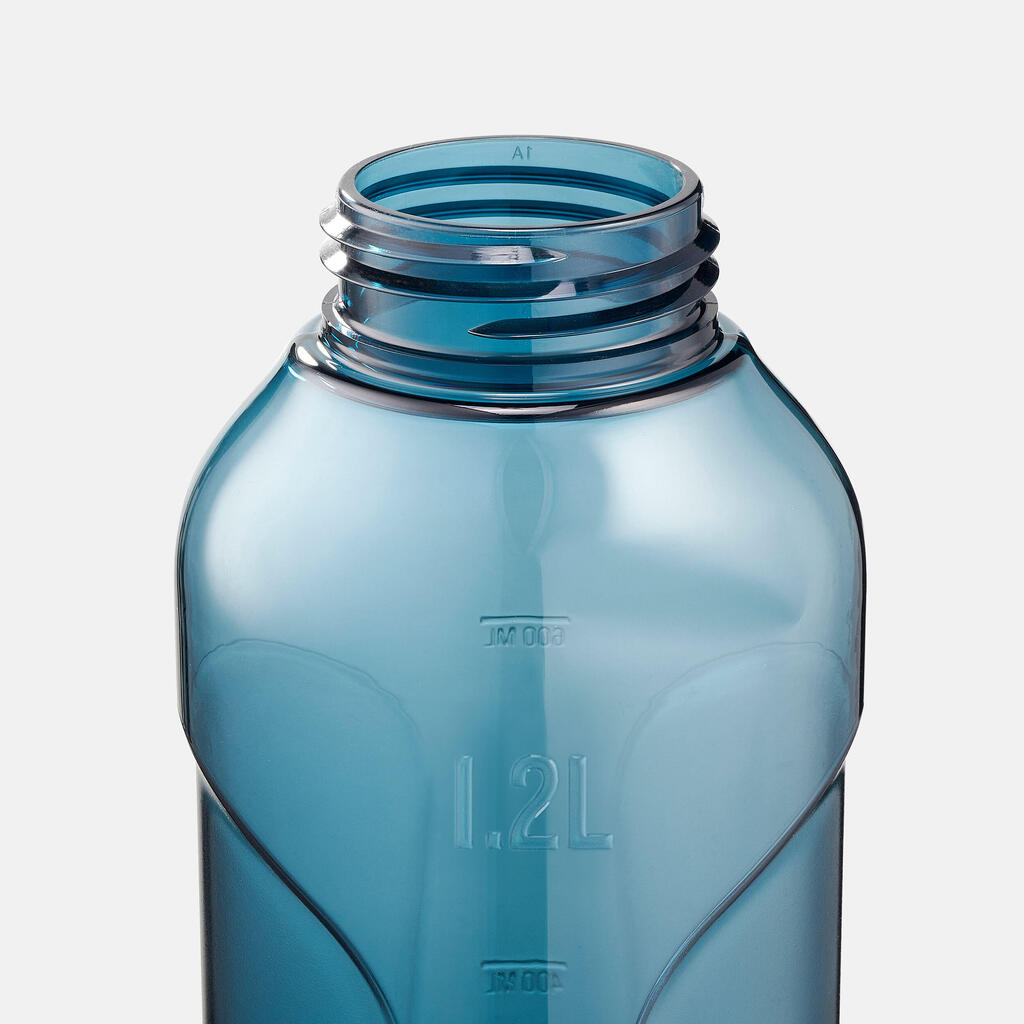 Πλαστικό (Ecozen®) παγούρι πεζοπορίας με καπάκι γρήγ. ανοίγματος MH500 1,2L-Μπλε