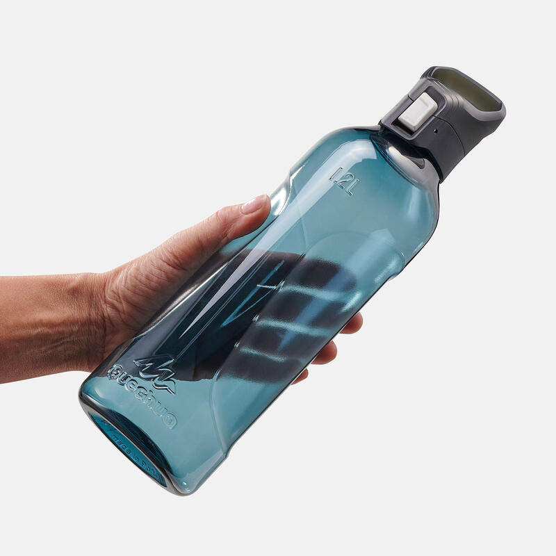 Trinkflasche 1,2 L Schnellverschluss Kunststoff Wandern - MH500 Ecozen®  blau QUECHUA - DECATHLON
