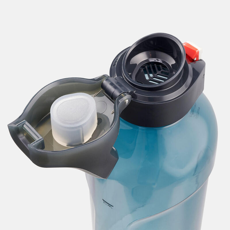 Drinkfles voor wandelen MH500 klikdop 1,2 liter kunststof blauw