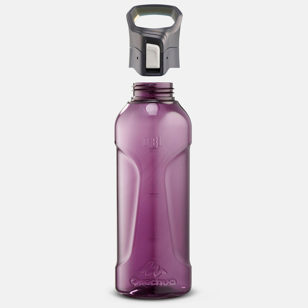 BOTELLA ECOZEN® 0,8L CON TAPA DE APERTURA RÁPIDA PARA SENDERISMO VIOLETA 