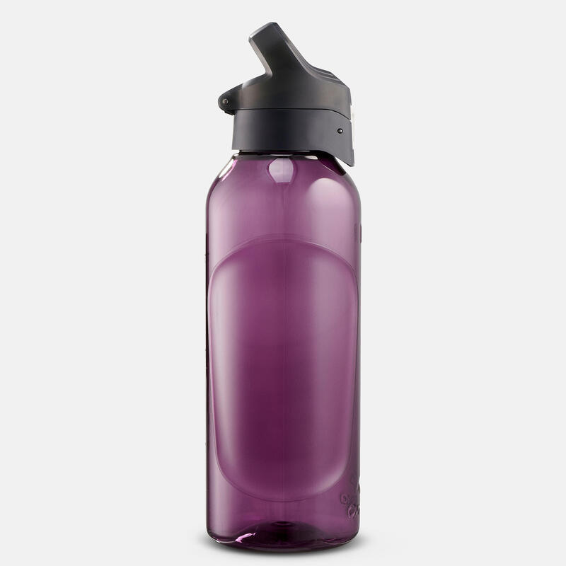 Turistická plastová (tritanová) láhev s rychlým otevíráním MH500 0,8 l fialová