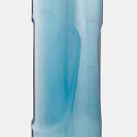 Plastic hiking flask with quick opening cap MH500 0.8 Litre blue