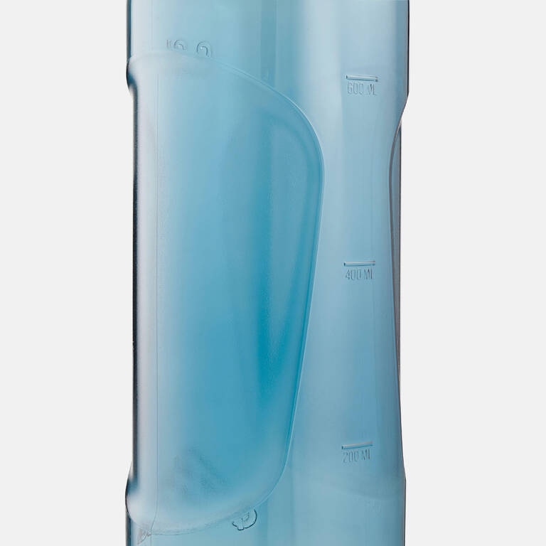 Plastic hiking flask with quick opening cap MH500 0.8 Litre blue