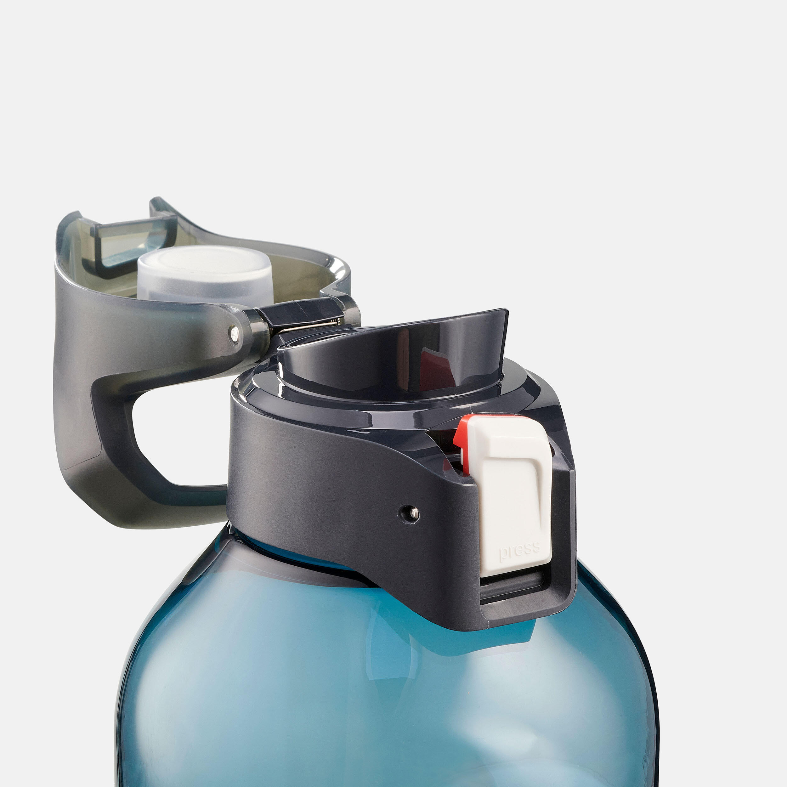 Ecozen® flask  0.8 L with quick opening cap for hiking - blue 8/13