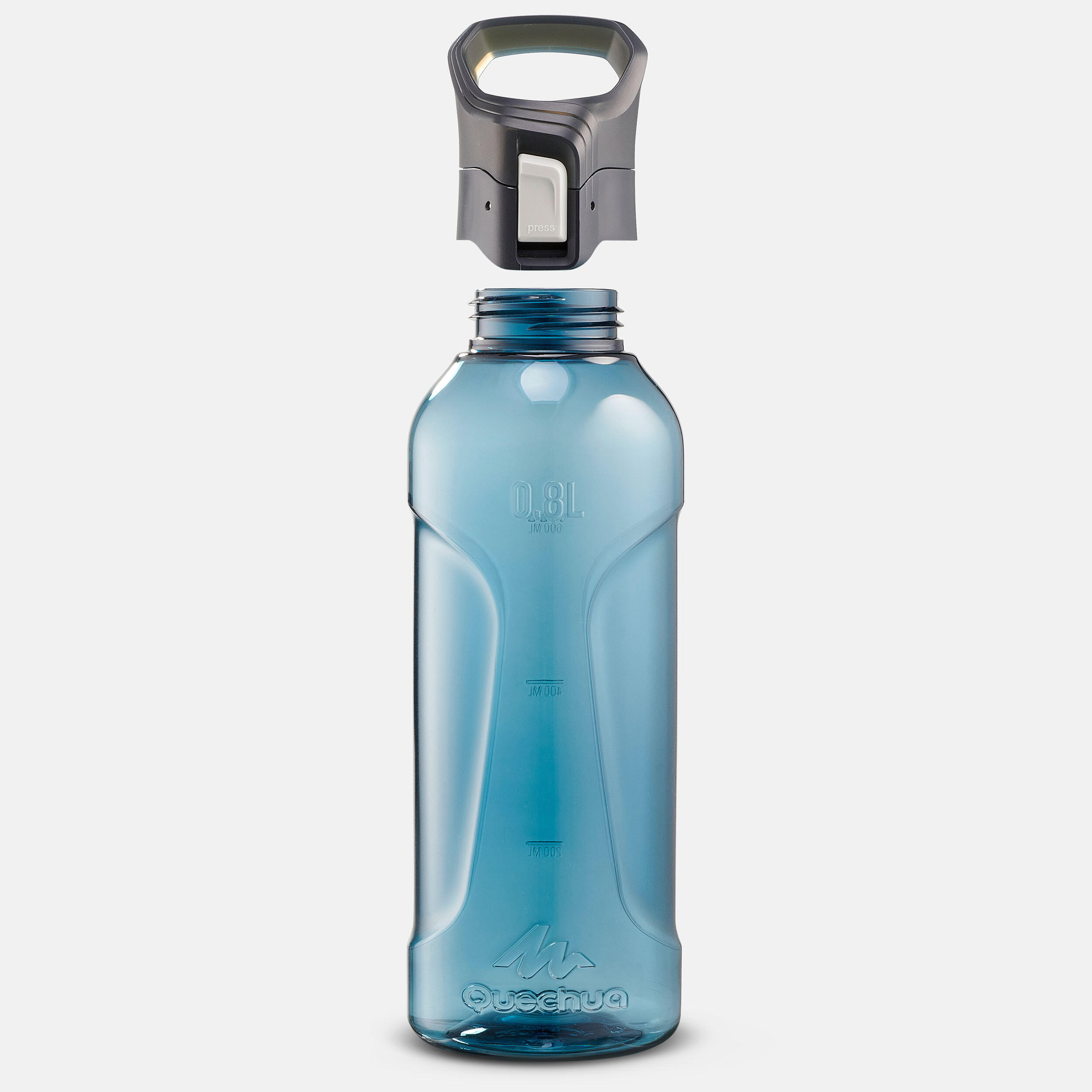 Ecozen® flask  0.8 L with quick opening cap for hiking - blue 10/13