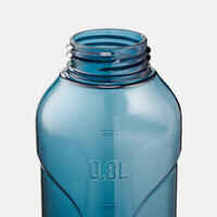 Tritan flask 0.8 L with quick opening cap for hiking - blue